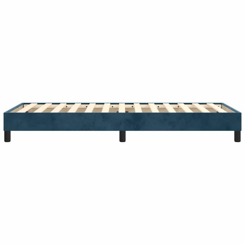 Lovos rėmas su spyruoklėmis tamsiai mėlynas 90x200 cm aksomas