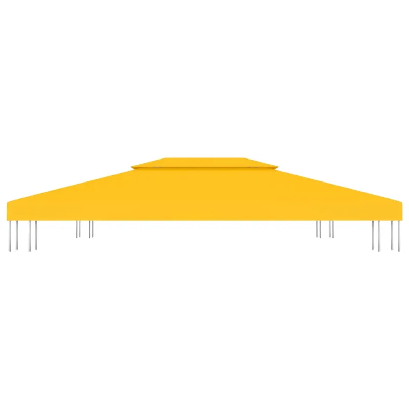 Pavėsinės uždangalas, 2 pakopų, geltonas, 4x3m, 310 g/m²