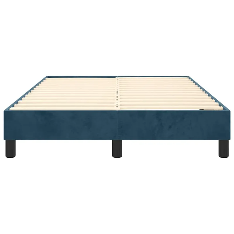 Lovos rėmas su spyruoklėmis tamsiai mėlynas 120x200 cm aksomas