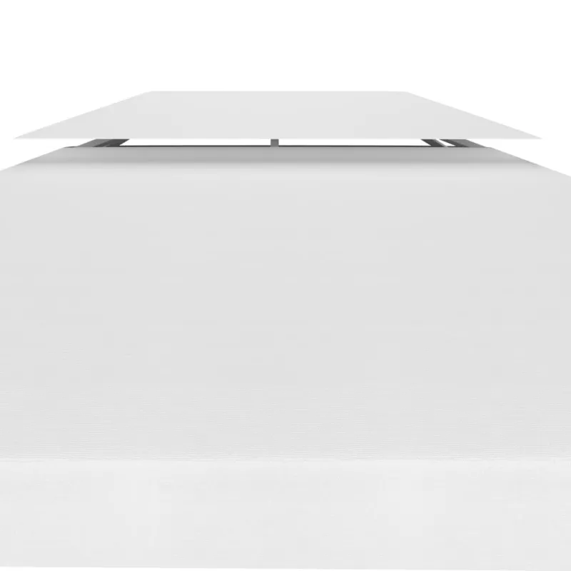 Pavėsinės uždangalas, 2 pakopų, baltas, 4x3m, 310 g/m²