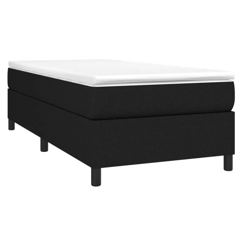 Lovos rėmas su spyruoklėmis, juodas, 80x200 cm, audinys