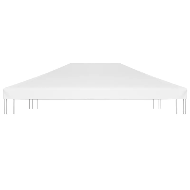 Viršutinis pavėsinės uždangalas, baltos spalvos, 4x3m, 270 g/m²