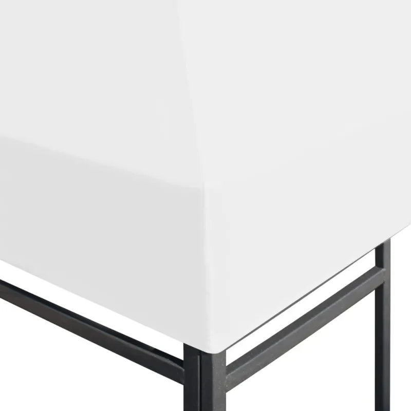 Viršutinis pavėsinės uždangalas, baltos spalvos, 4x3m, 270 g/m²
