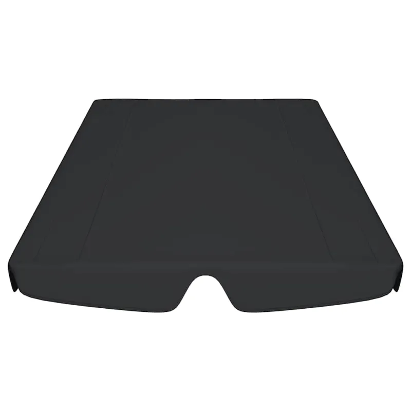 Pakaitinis skliautas sodo sūpynėms, juodas, 188/168x145/110cm