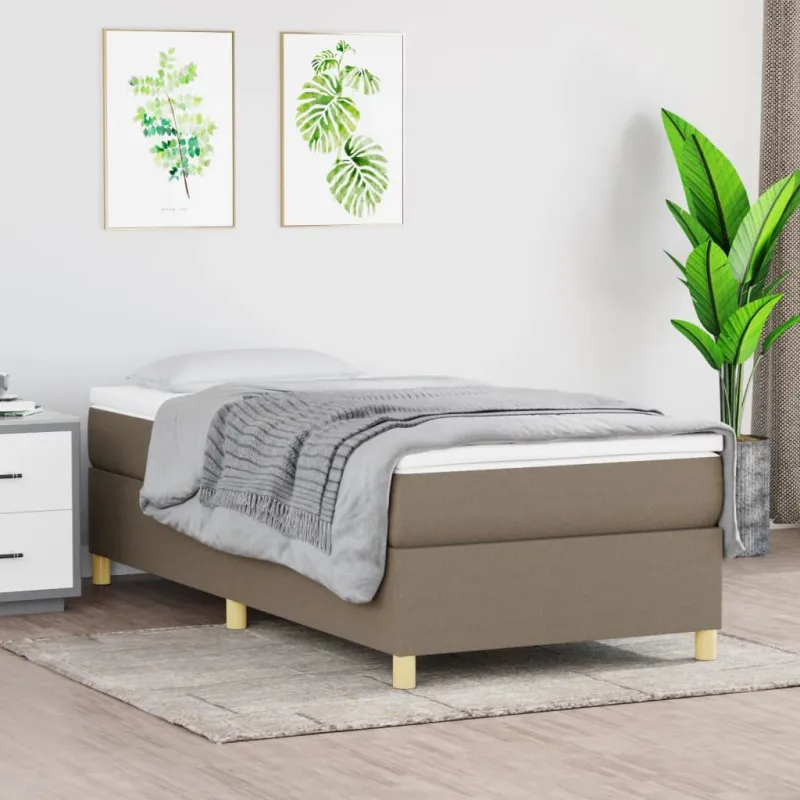 Lovos rėmas su spyruoklėmis, taupe, 90x200 cm, audinys