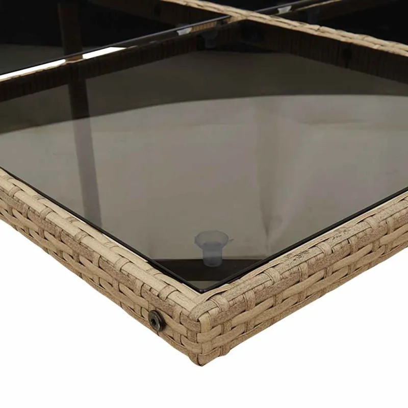 Sodo komplekti, 13 osaa, pehmusteet, hiekka, polyrattana