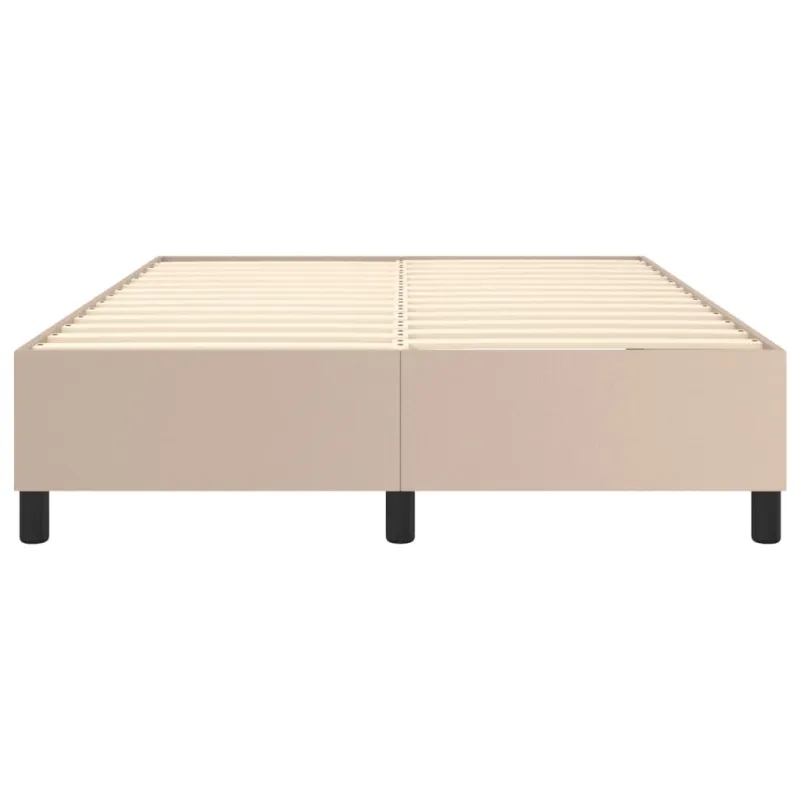 Lovos rėmas su spyruoklėmis, kapučino spalvos, 140x190 cm, dirbtinė oda