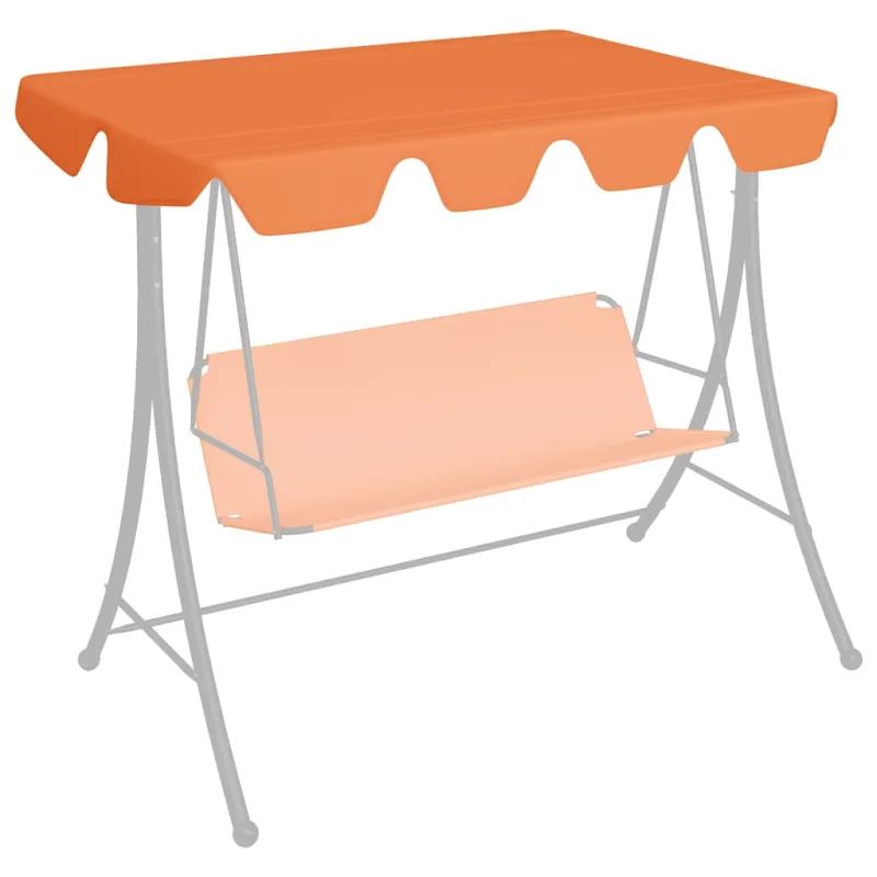 Pakaitinis skliautas sodo sūpynėms, oranžinis, 150/130x105/70cm