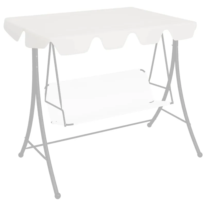Pakaitinis skliautas sodo sūpynėms, baltas, 150/130x105/70cm