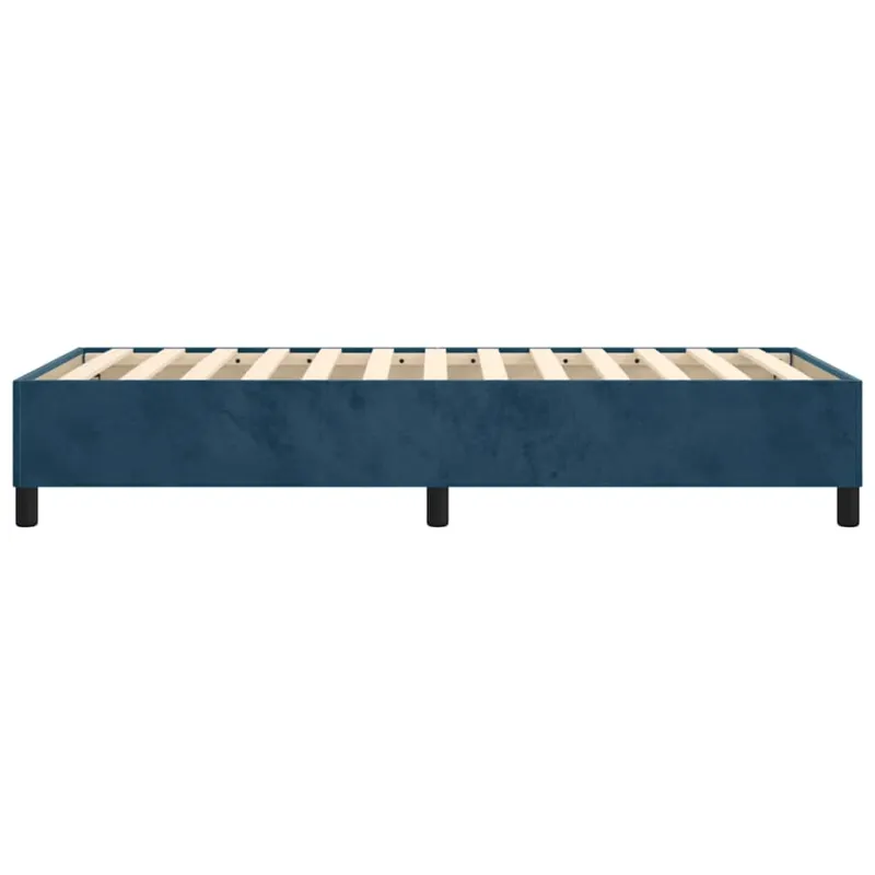 Lovos rėmas su spyruoklėmis tamsiai mėlynas 90x200 cm aksomas