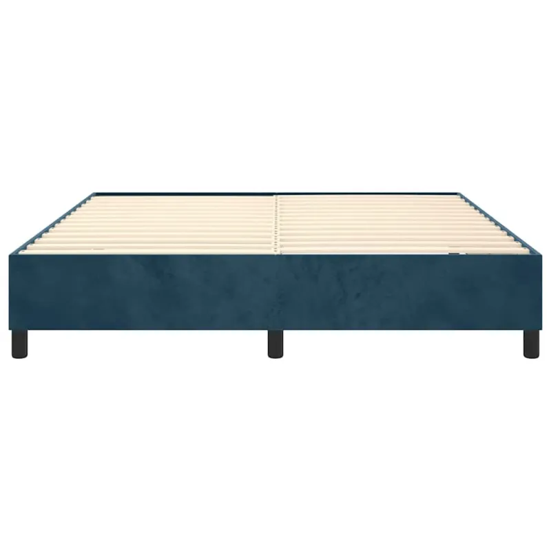 Lovos rėmas su spyruoklėmis tamsiai mėlynas 200x200 cm aksomas