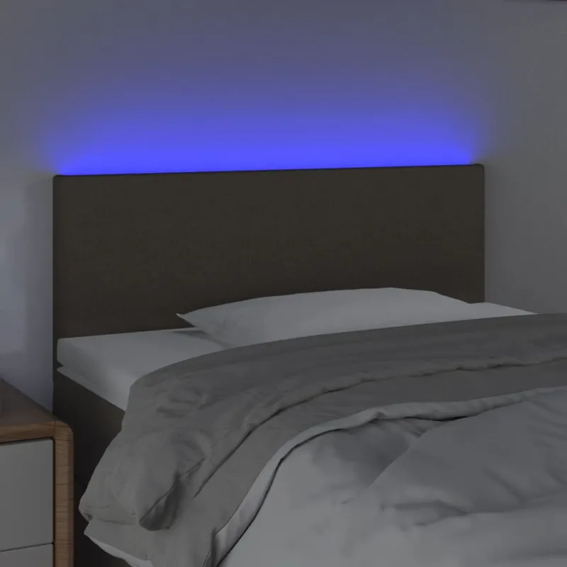 Galvūgalis su LED, taupe spalvos, 100x5x78/88cm, audinys
