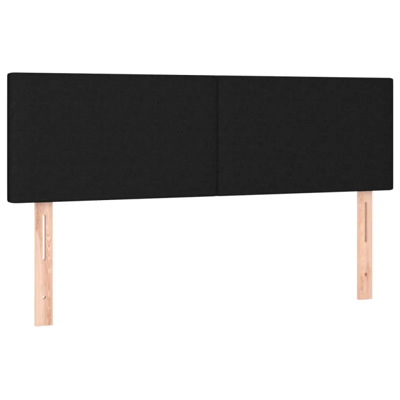 Galvūgalis su LED, juodos spalvos, 144x5x78/88cm, audinys