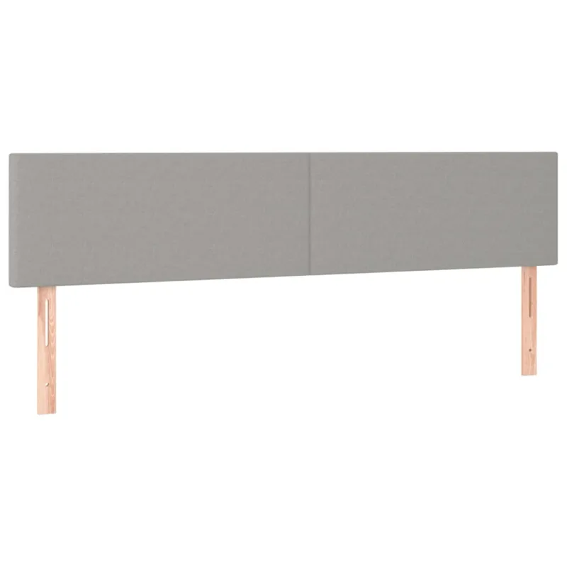 Galvūgalis su LED, šviesiai pilkas, 180x5x78/88cm, audinys