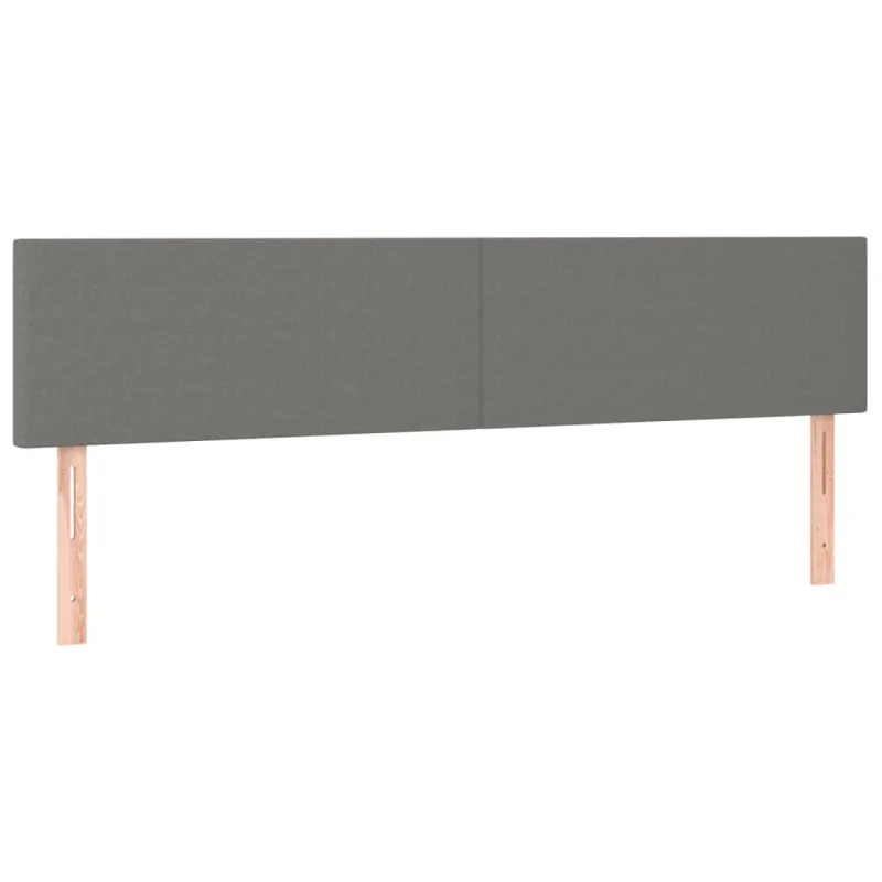 Galvūgalis su LED, tamsiai pilkas, 180x5x78/88cm, audinys