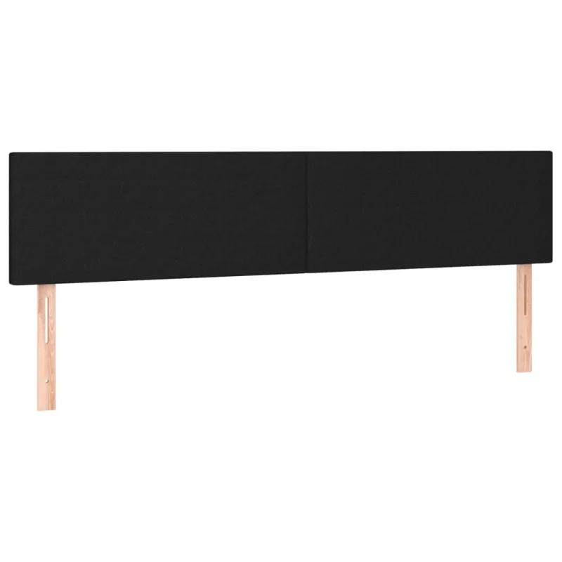 Galvūgalis su LED, juodos spalvos, 180x5x78/88cm, audinys
