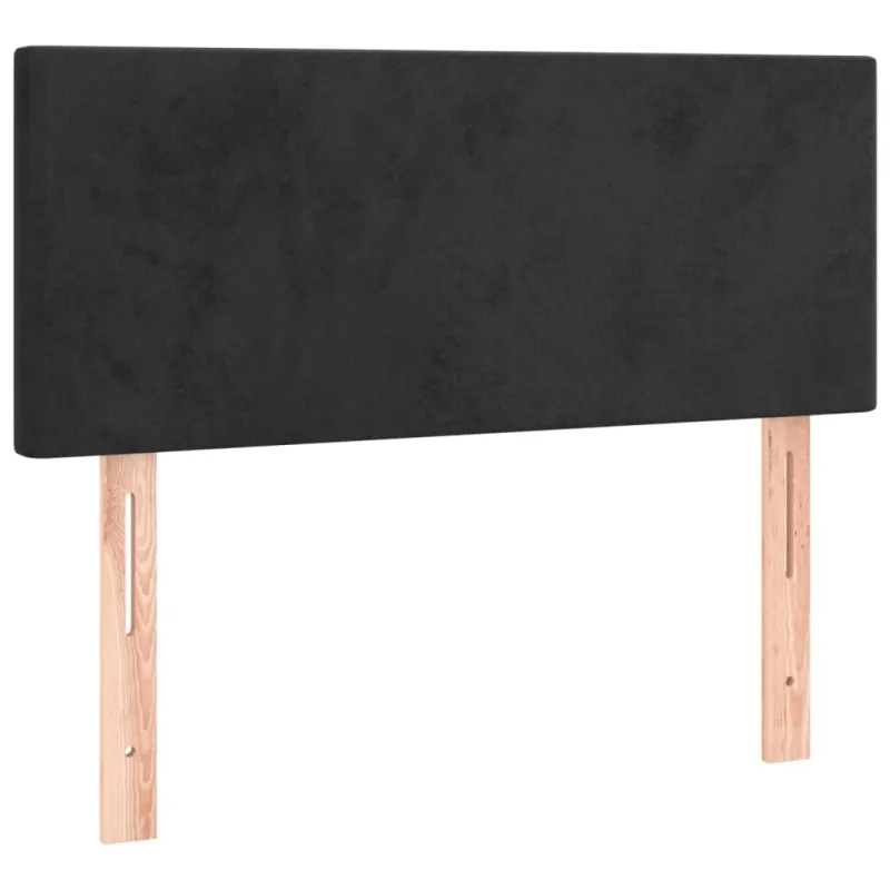 Galvūgalis su LED, juodos spalvos, 90x5x78/88cm, aksomas