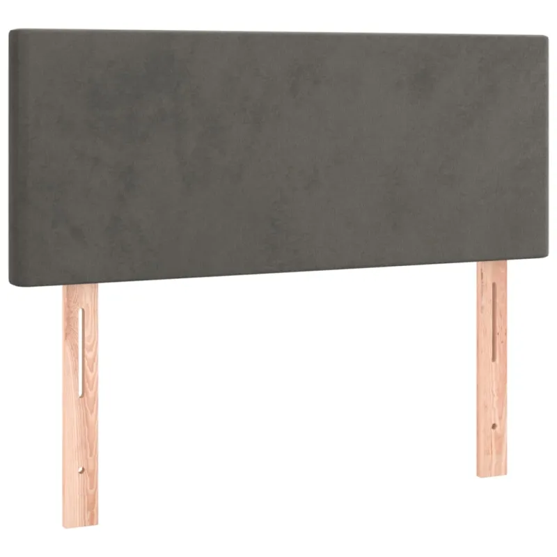 Galvūgalis su LED, tamsiai pilkas, 100x5x78/88cm, aksomas