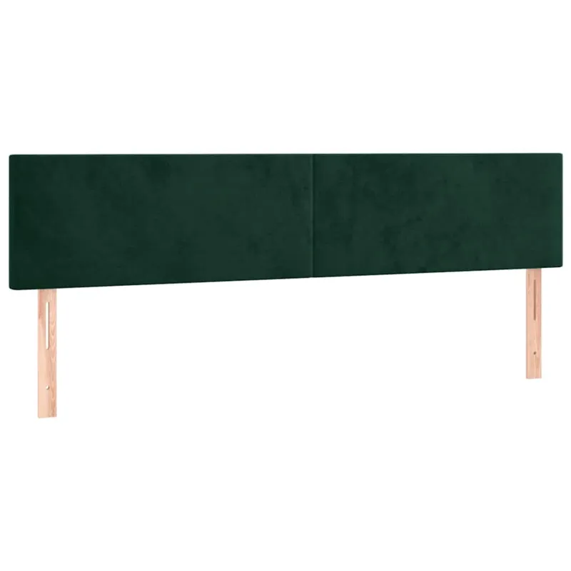 Galvūgalis su LED, tamsiai žalias, 160x5x78/88cm, aksomas