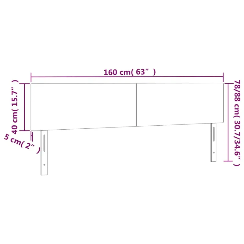 Galvūgalis su LED, tamsiai žalias, 160x5x78/88cm, aksomas