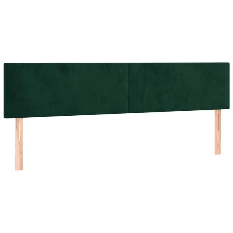 Galvūgalis su LED, tamsiai žalias, 180x5x78/88cm, aksomas