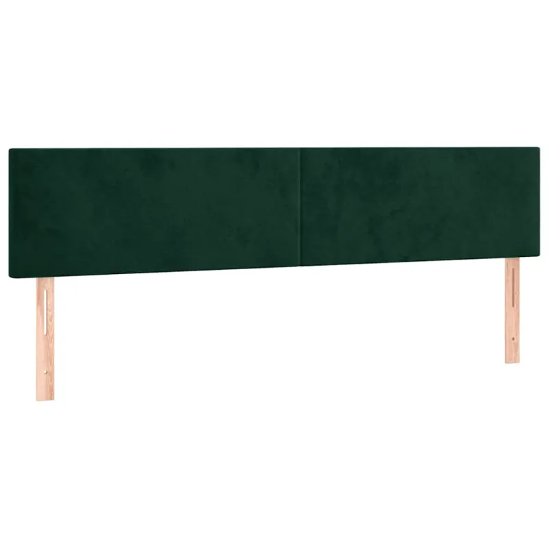 Galvūgalis su LED, tamsiai žalias, 200x5x78/88cm, aksomas