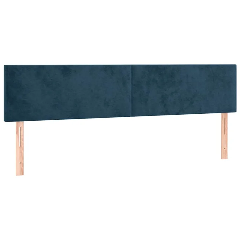 Galvūgalis su LED, tamsiai mėlynas, 200x5x78/88cm, aksomas