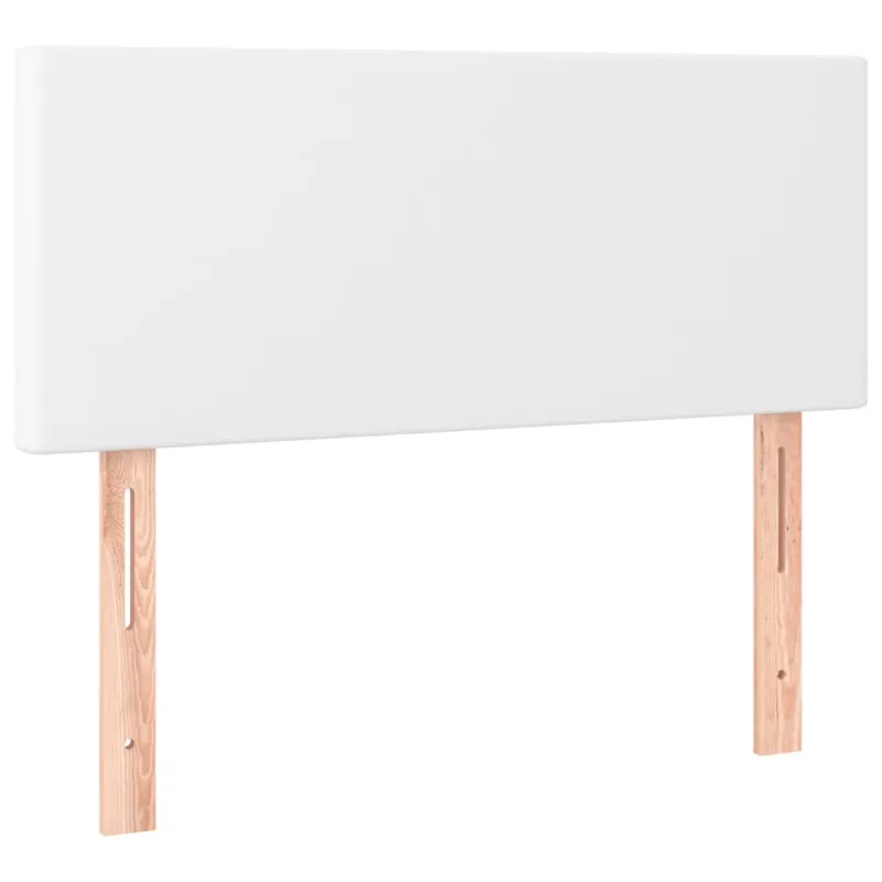 Galvūgalis su LED, baltos spalvos, 80x5x78/88cm, dirbtinė oda