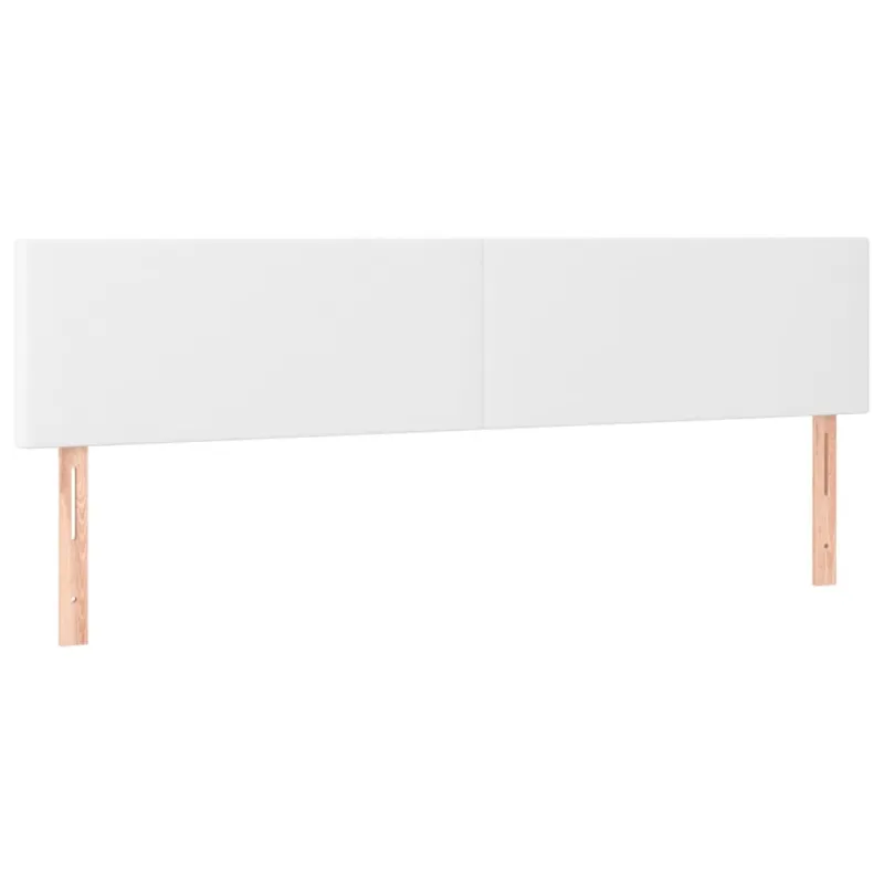 Galvūgalis su LED, baltos spalvos, 160x5x78/88cm, dirbtinė oda