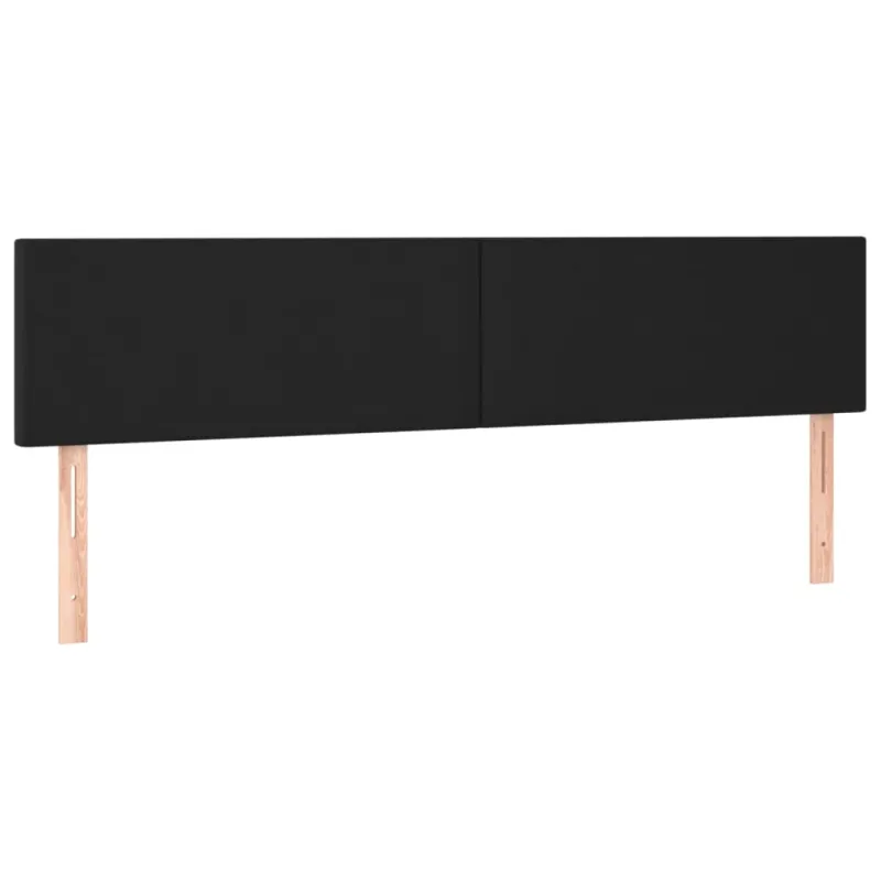 Galvūgalis su LED, juodos spalvos, 200x5x78/88cm, dirbtinė oda