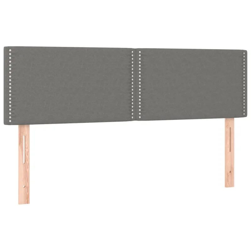 Galvūgalis su LED, tamsiai pilkas, 144x5x78/88cm, audinys
