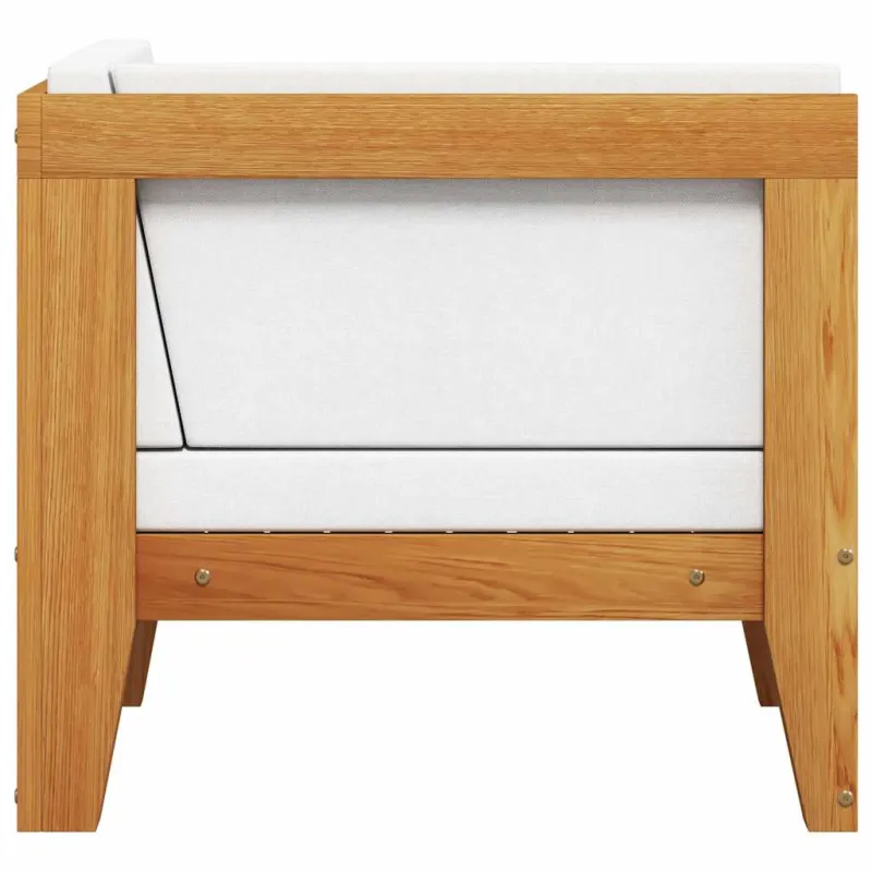 Modulinė kampinė sofa su kreminėmis pagalvėlėmis, akacija