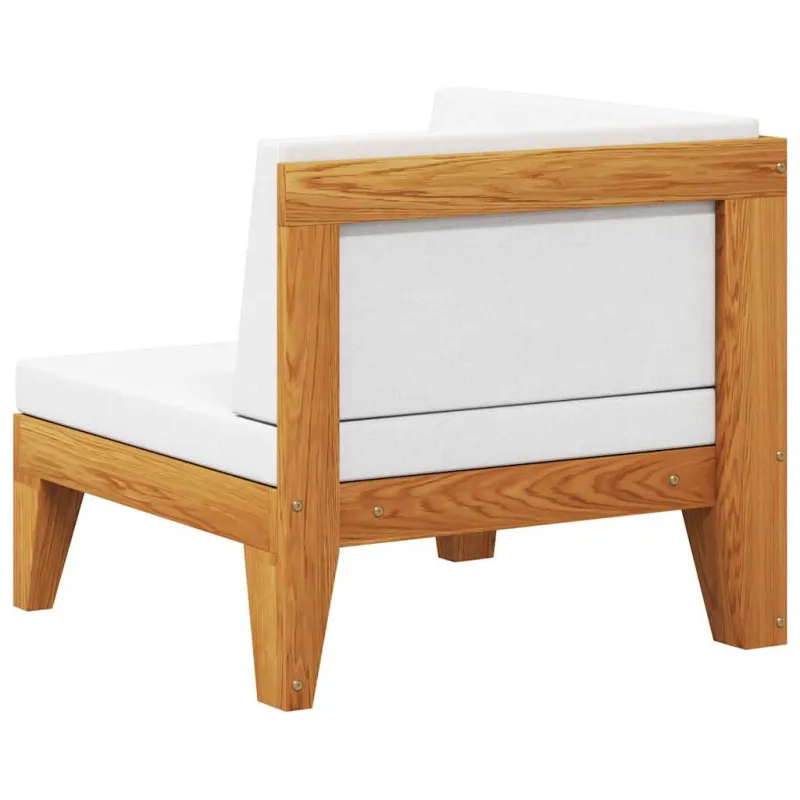 Modulinė kampinė sofa su kreminėmis pagalvėlėmis, akacija