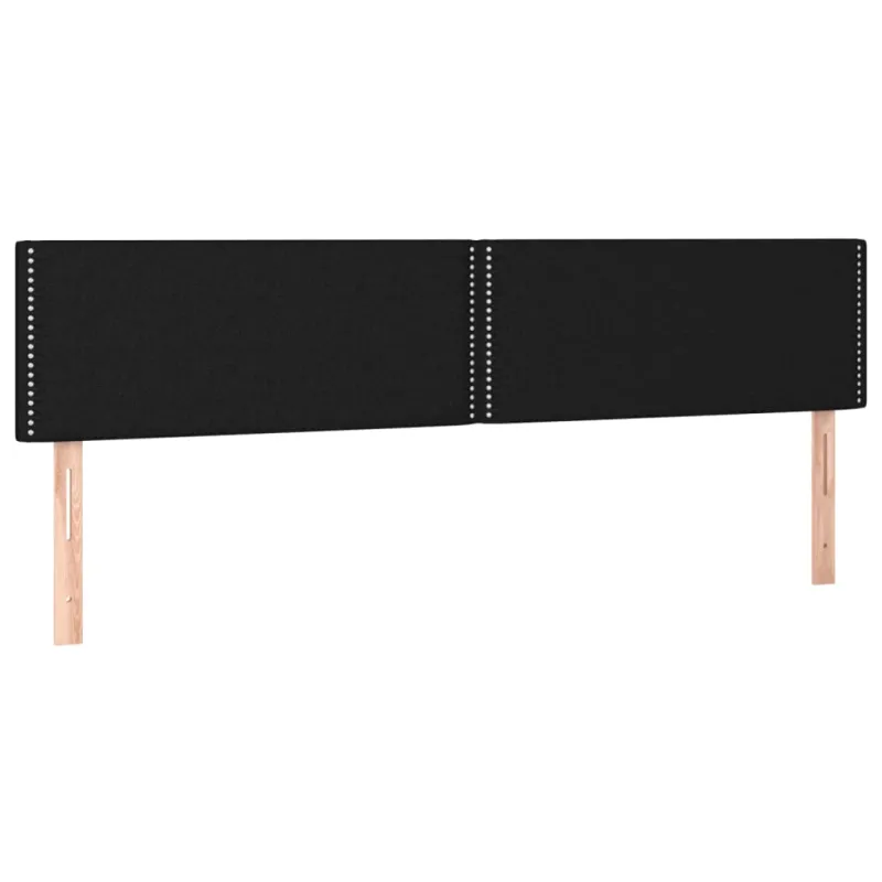 Galvūgalis su LED, juodos spalvos, 160x5x78/88cm, audinys