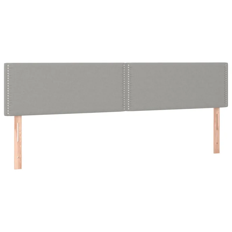Galvūgalis su LED, šviesiai pilkas, 180x5x78/88cm, audinys
