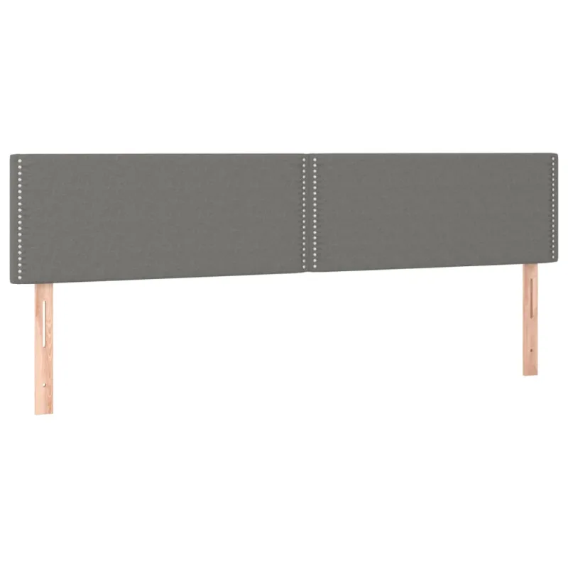 Galvūgalis su LED, tamsiai pilkas, 200x5x78/88cm, audinys