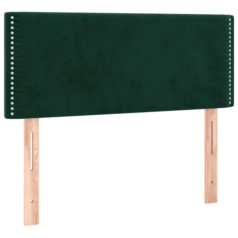 Galvūgalis su LED, tamsiai žalias, 80x5x78/88cm, aksomas