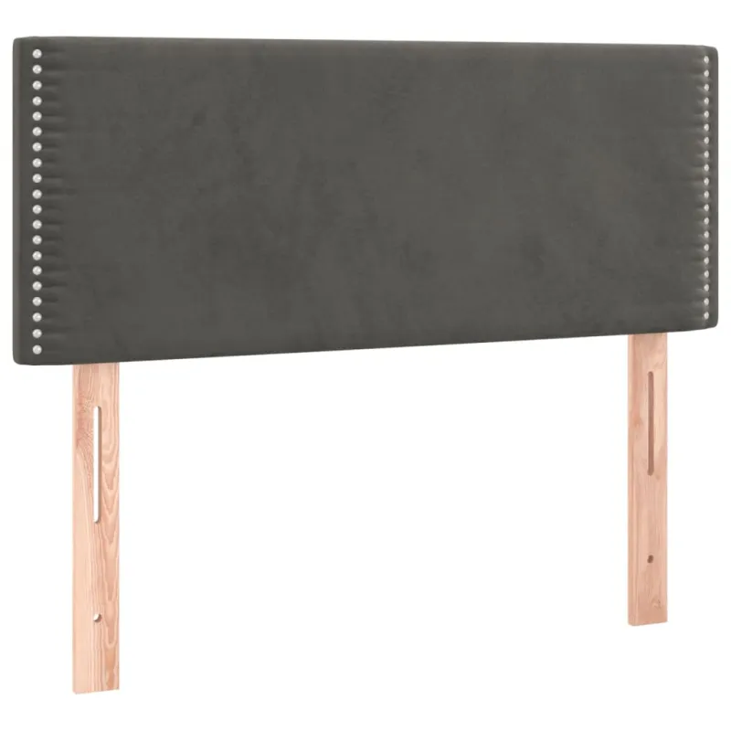 Galvūgalis su LED, tamsiai pilkas, 100x5x78/88cm, aksomas