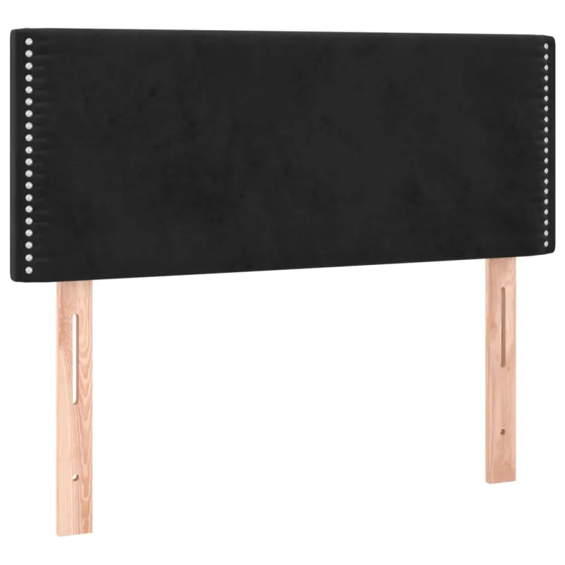 Galvūgalis su LED, juodos spalvos, 100x5x78/88cm, aksomas