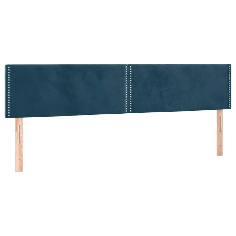 Galvūgalis su LED, tamsiai mėlynas, 160x5x78/88cm, aksomas