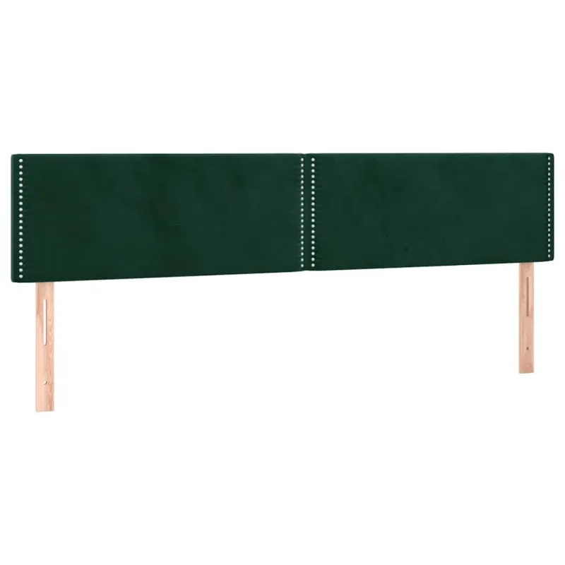 Galvūgalis su LED, tamsiai žalias, 200x5x78/88cm, aksomas