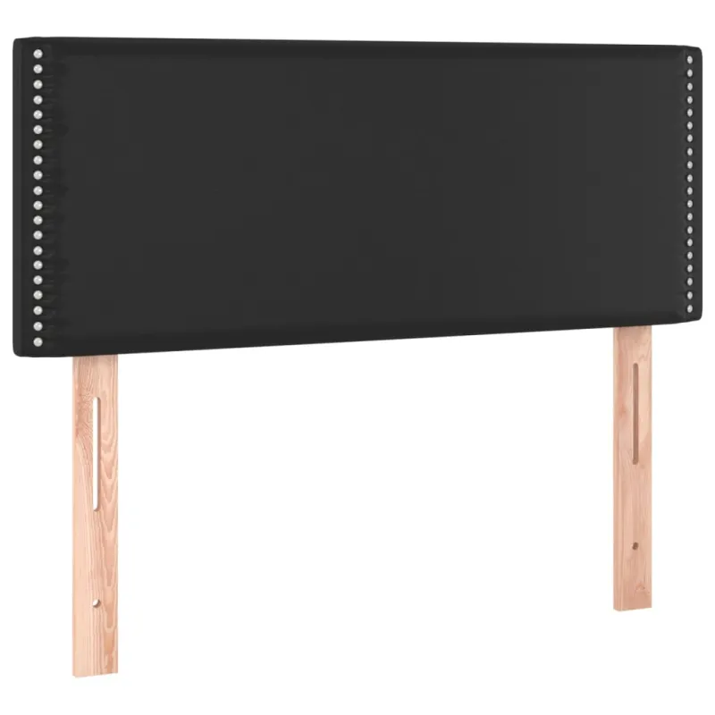 Galvūgalis su LED, juodos spalvos, 100x5x78/88cm, dirbtinė oda
