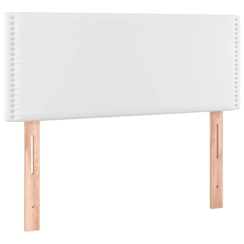 Galvūgalis su LED, baltos spalvos, 100x5x78/88cm, dirbtinė oda