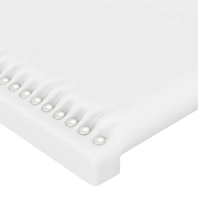 Galvūgalis su LED, baltos spalvos, 100x5x78/88cm, dirbtinė oda