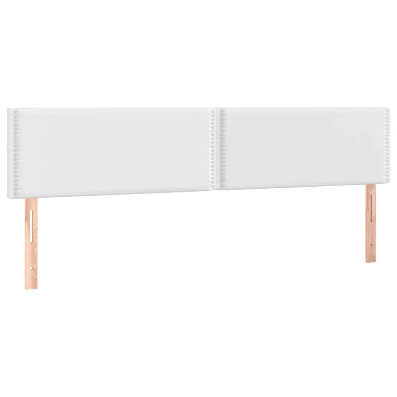 Galvūgalis su LED, baltos spalvos, 200x5x78/88cm, dirbtinė oda