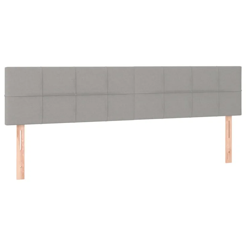 Galvūgalis su LED, šviesiai pilkas, 160x5x78/88cm, audinys