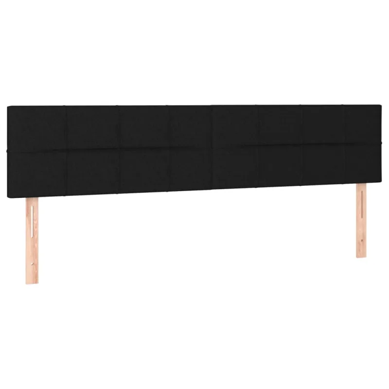 Galvūgalis su LED, juodos spalvos, 160x5x78/88cm, audinys