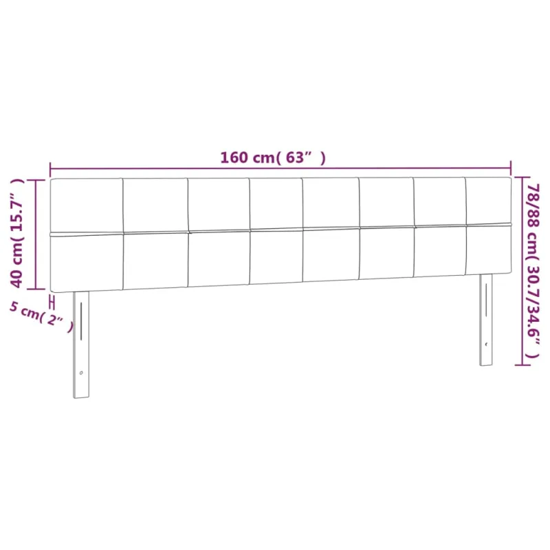 Galvūgalis su LED, kreminės spalvos, 160x5x78/88cm, audinys