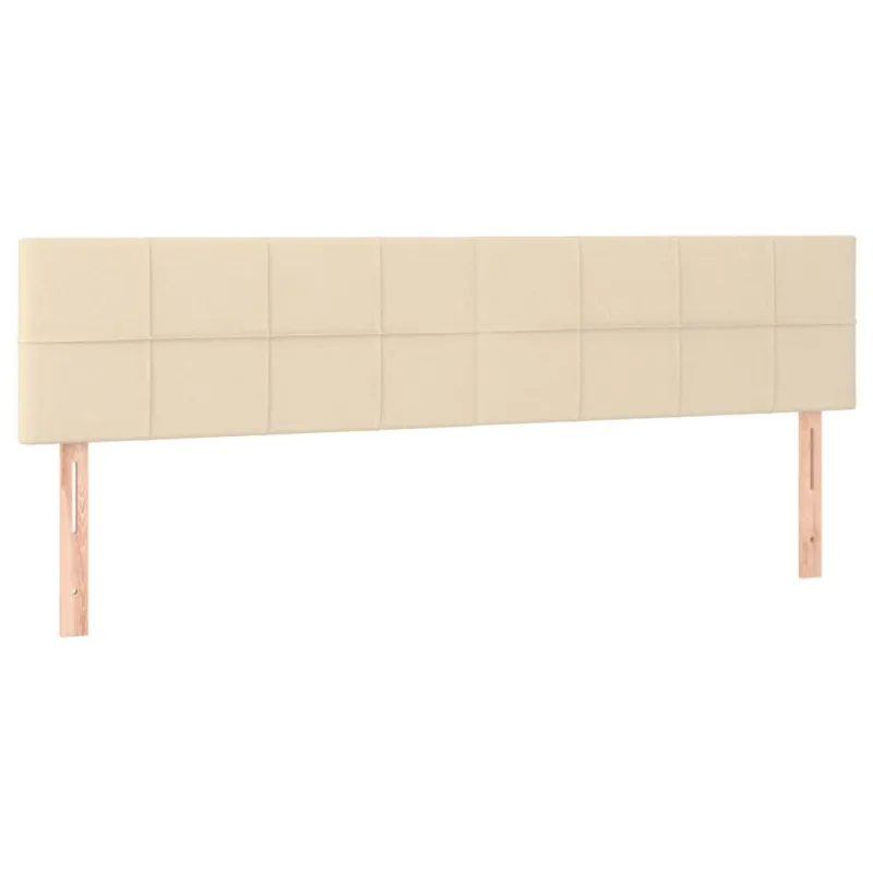 Galvūgalis su LED, kreminės spalvos, 180x5x78/88cm, audinys