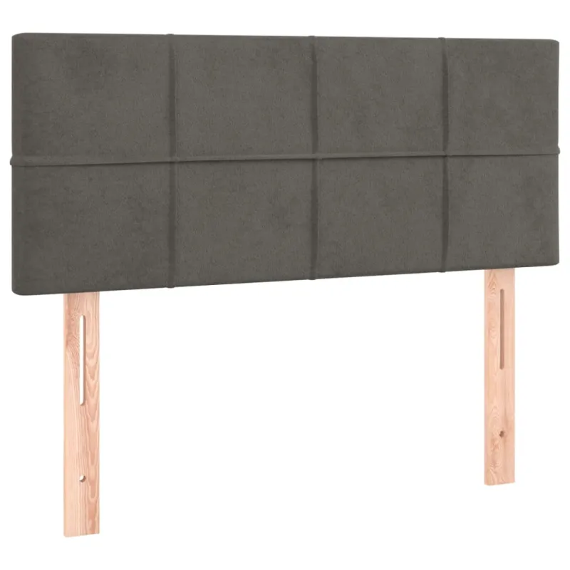 Galvūgalis su LED, tamsiai pilkas, 90x5x78/88cm,aksomas